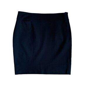 Eileen Fisher Black Ponte Knit Skirt Women's Sz S Minimalist Pencil Short Career